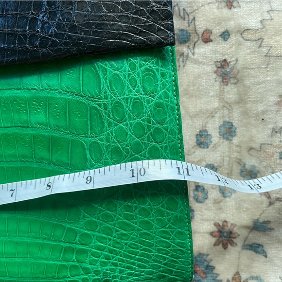 Nancy Gonzalez Green and Black Crocodile Crossbody Bag - Picture 6 of 8